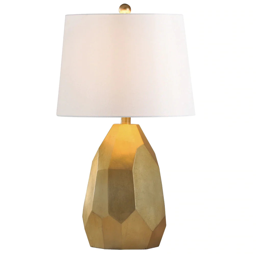 StyleCraft Painted Gold Table Lamp - Geneva White Shade