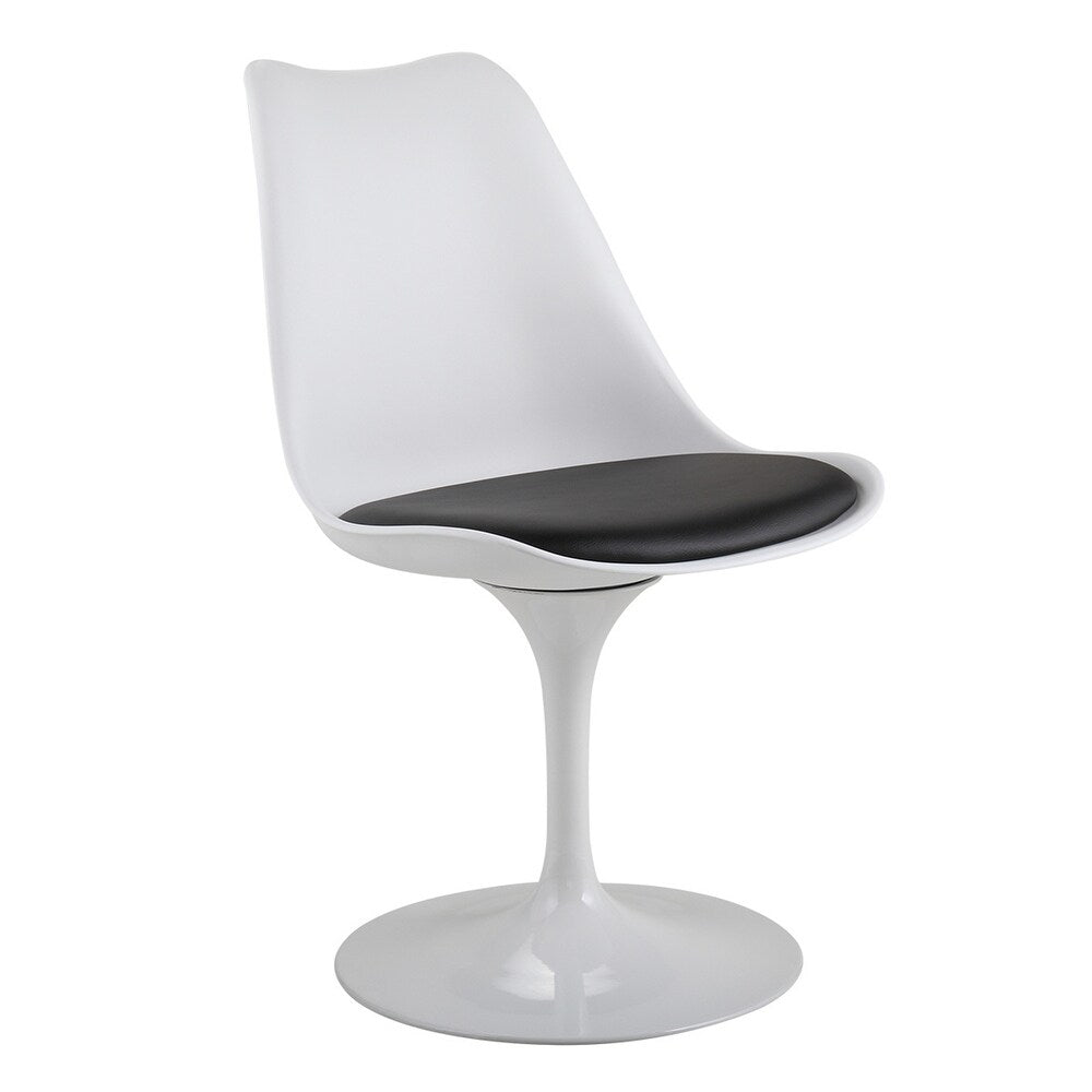 Swivel Side Chair Bar Chair with Cushioned Seat and Curved Backrest