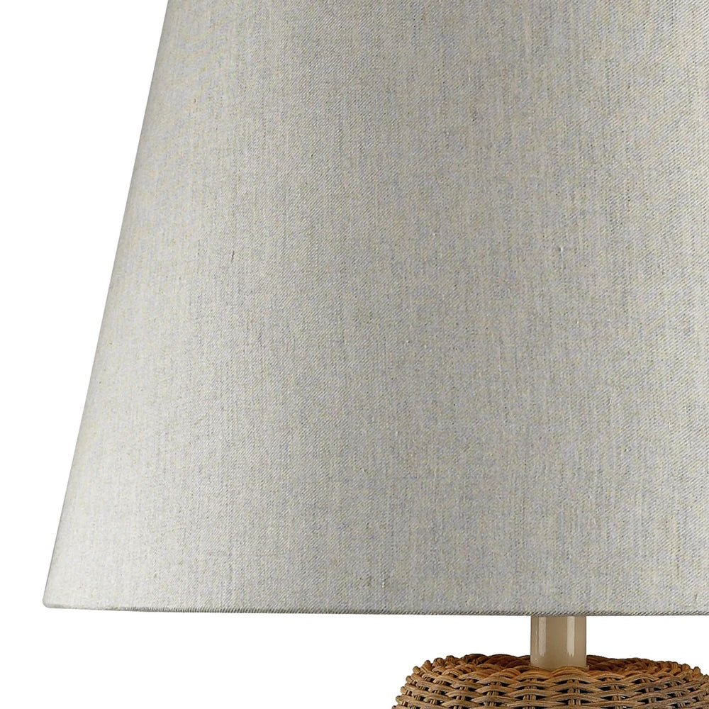Sycamore Hill Table Lamp in Rattan with Natural Linen Shade - LED