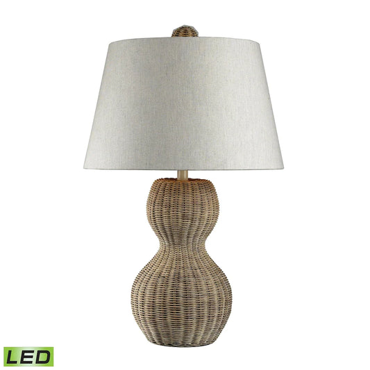 Sycamore Hill Table Lamp in Rattan with Natural Linen Shade - LED