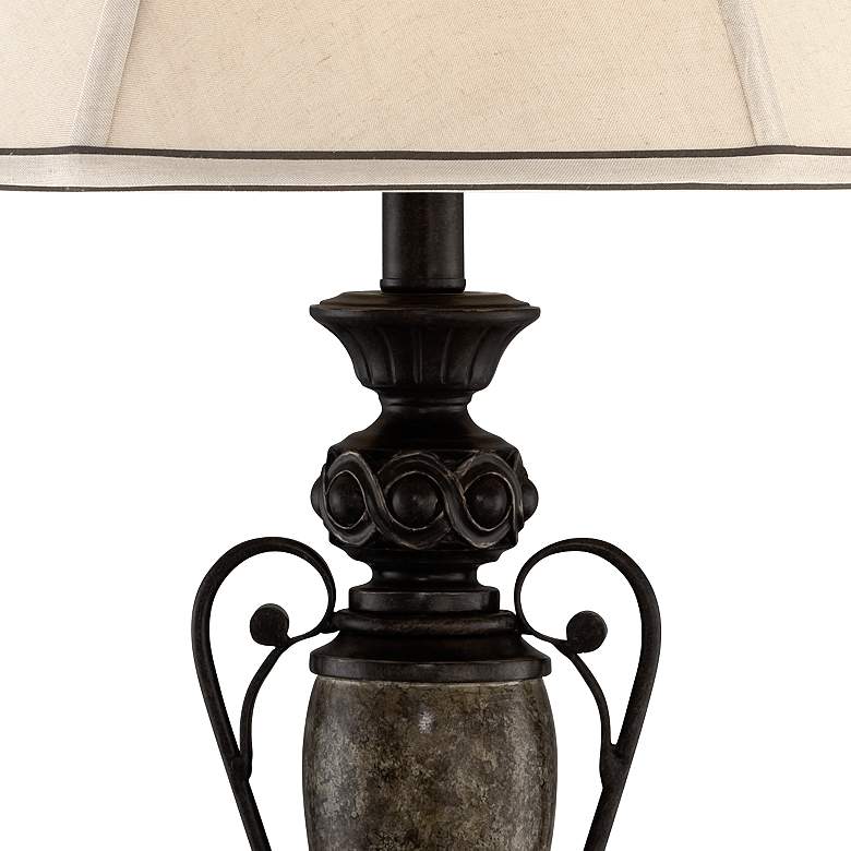 Kathy Ireland London Town Faux Agate Marble Table Lamp