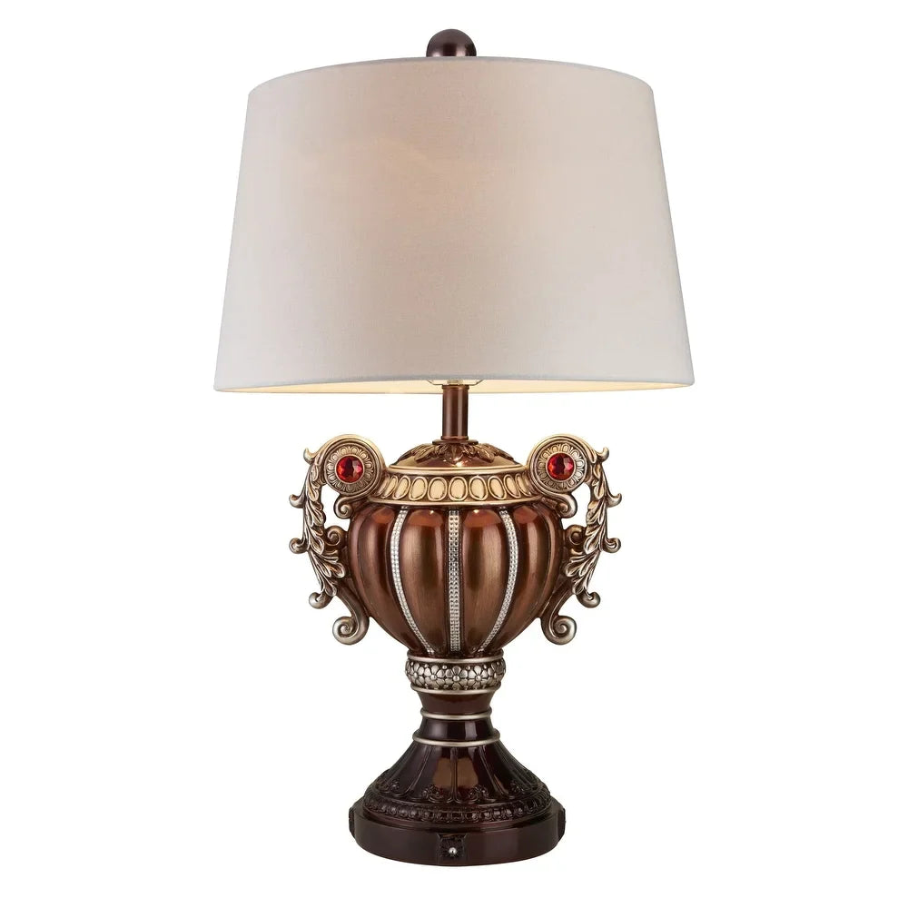 Tall Bronze Urn Shaped Table Lamp - Large