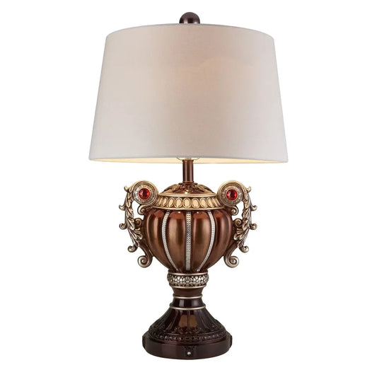 Tall Bronze Urn Shaped Table Lamp - Large