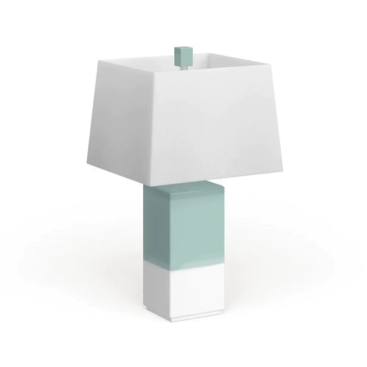 The Curated Nomad Paso Rustic Table Lamp with Glazed Ceramic Base