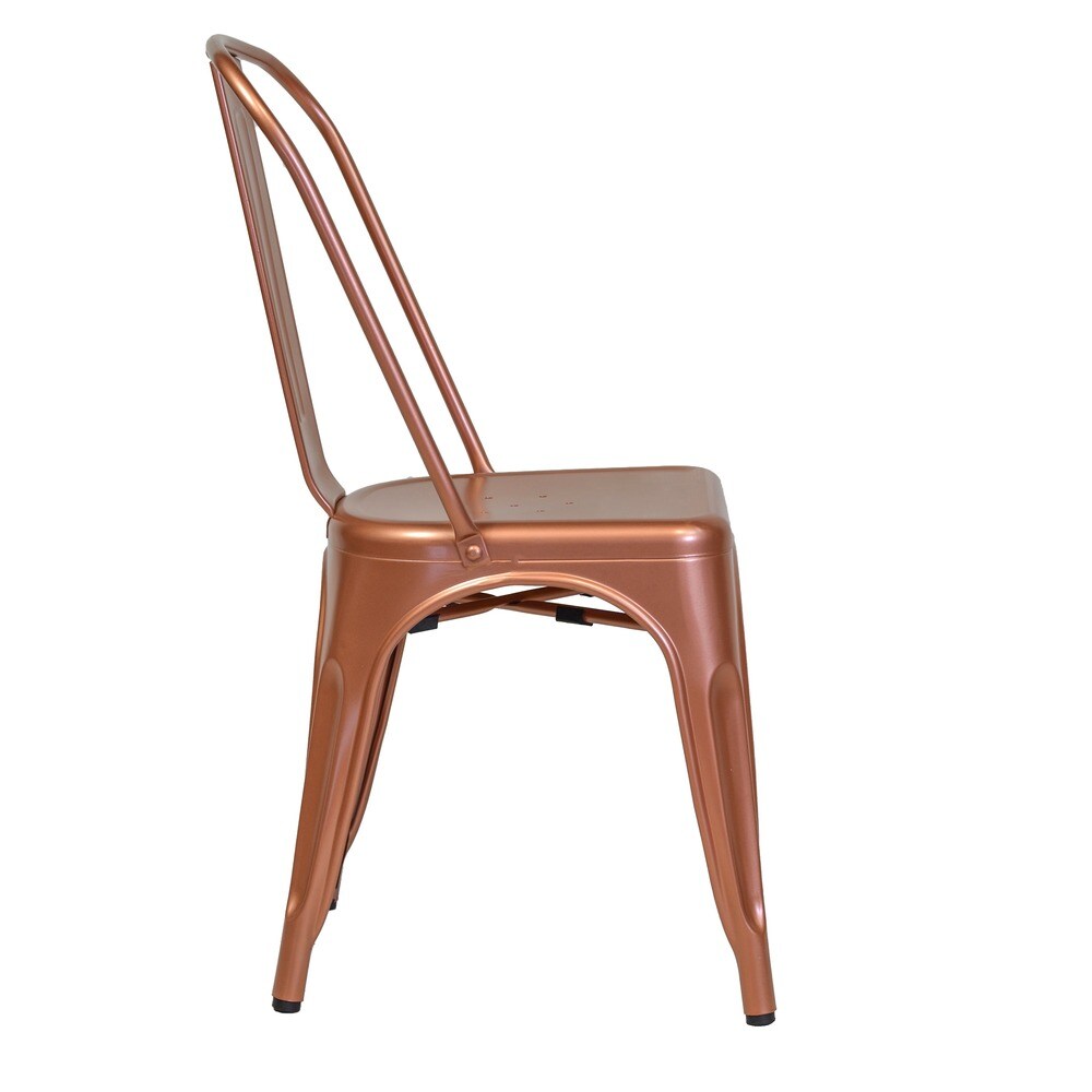 Industrial Copper Side Chair