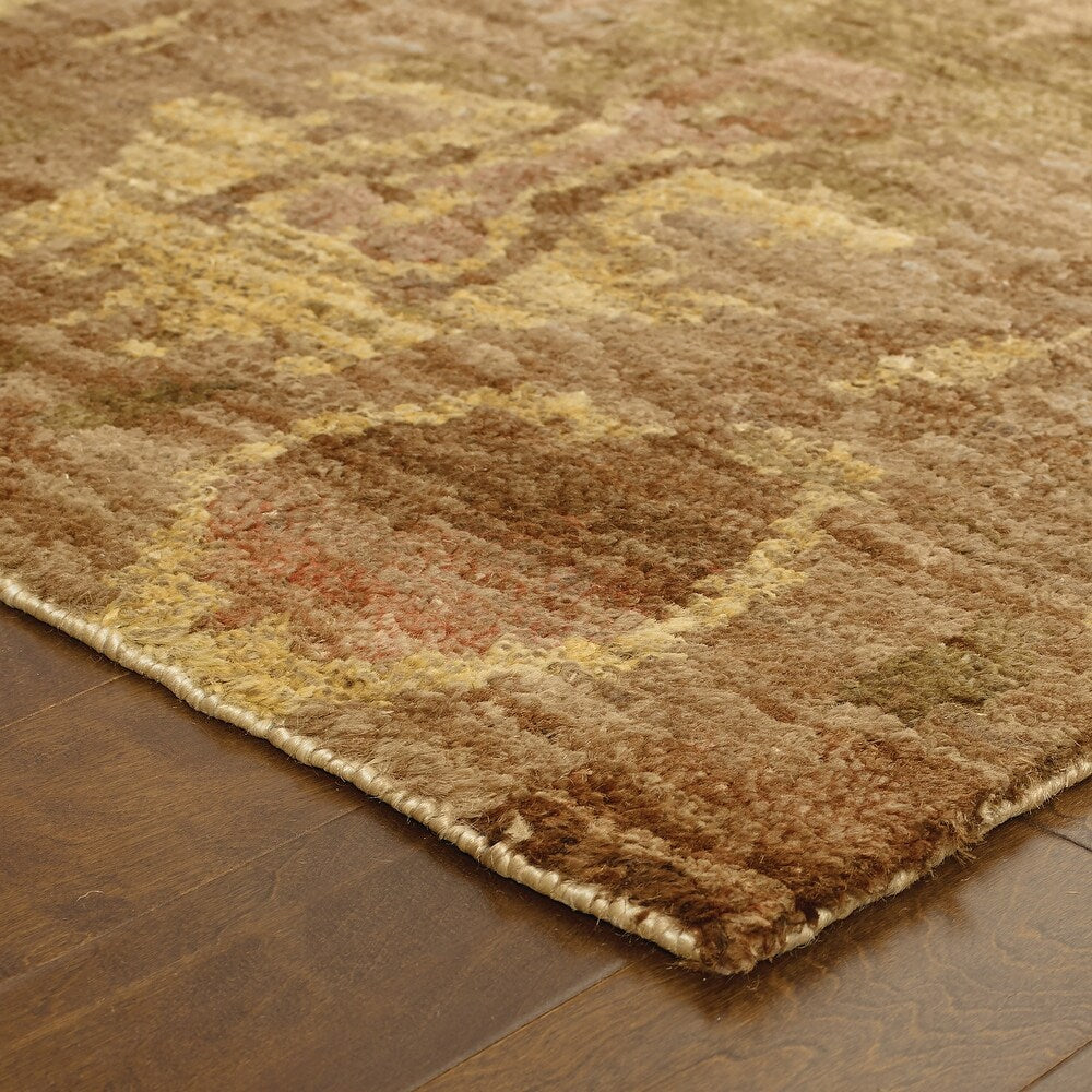 Ansley Faded Abstract Handmade Jute Soft Area Rug