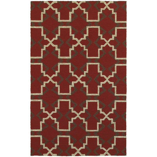 Atrium Trellis Hand-hooked Indoor/ Outdoor Soft Area  Rug