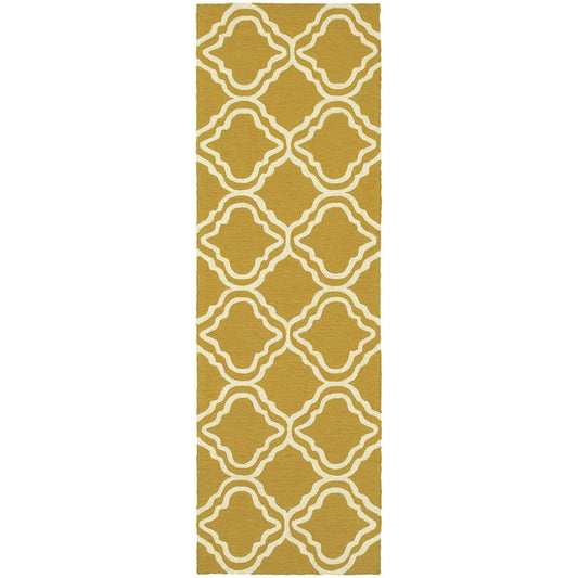 Atrium Scallop Trellis Hand-Hooked Indoor/ Outdoor Area Rug