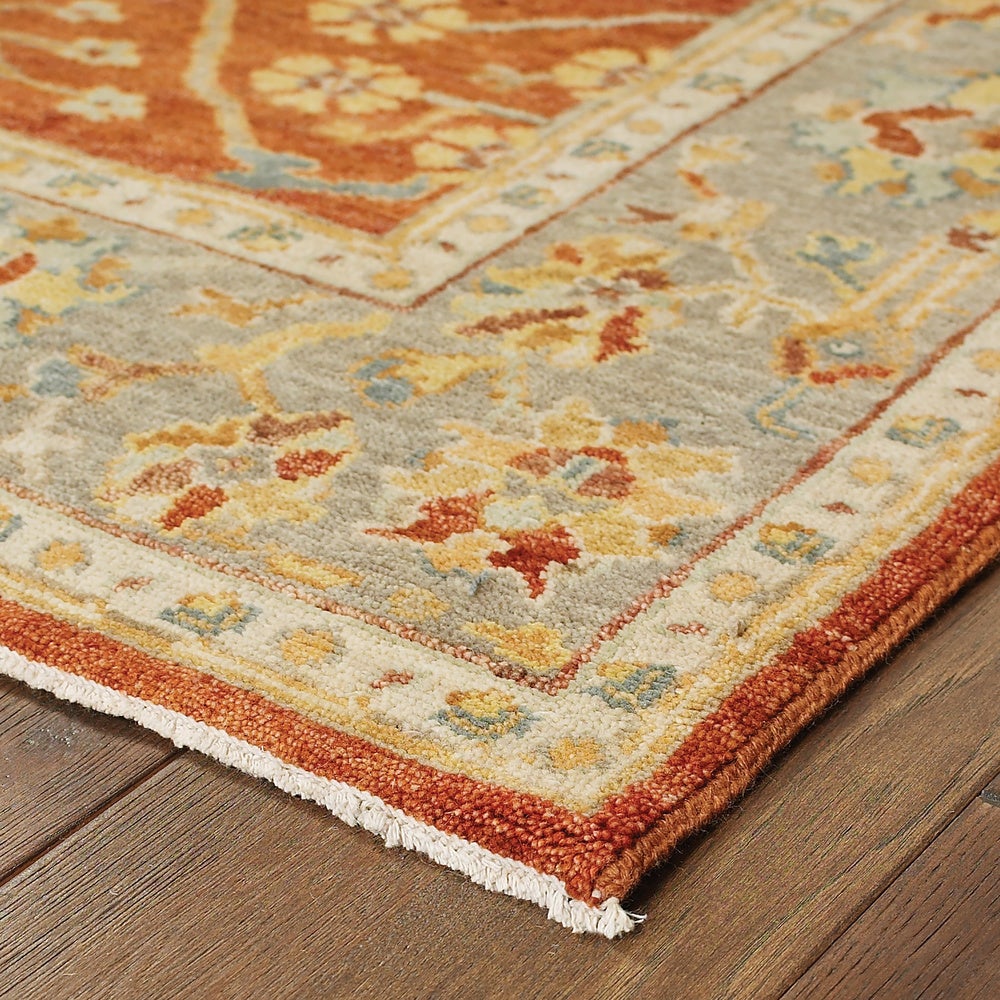 Palace Vintage Inspired Wool Hand Knotted Soft Area Rug