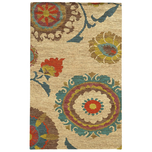 Valencia Floral Hand-woven Jute Soft Area Rug