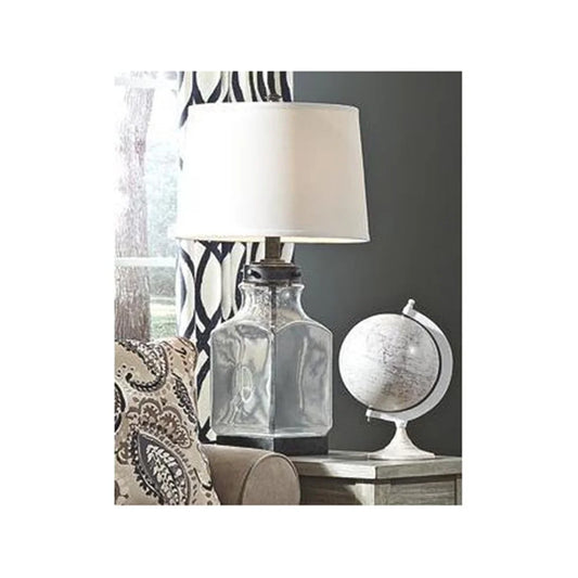 Transparent Silver Finish Casual Table Lamp