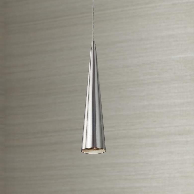 Sliver 12" High Satin Mini Pendant Light