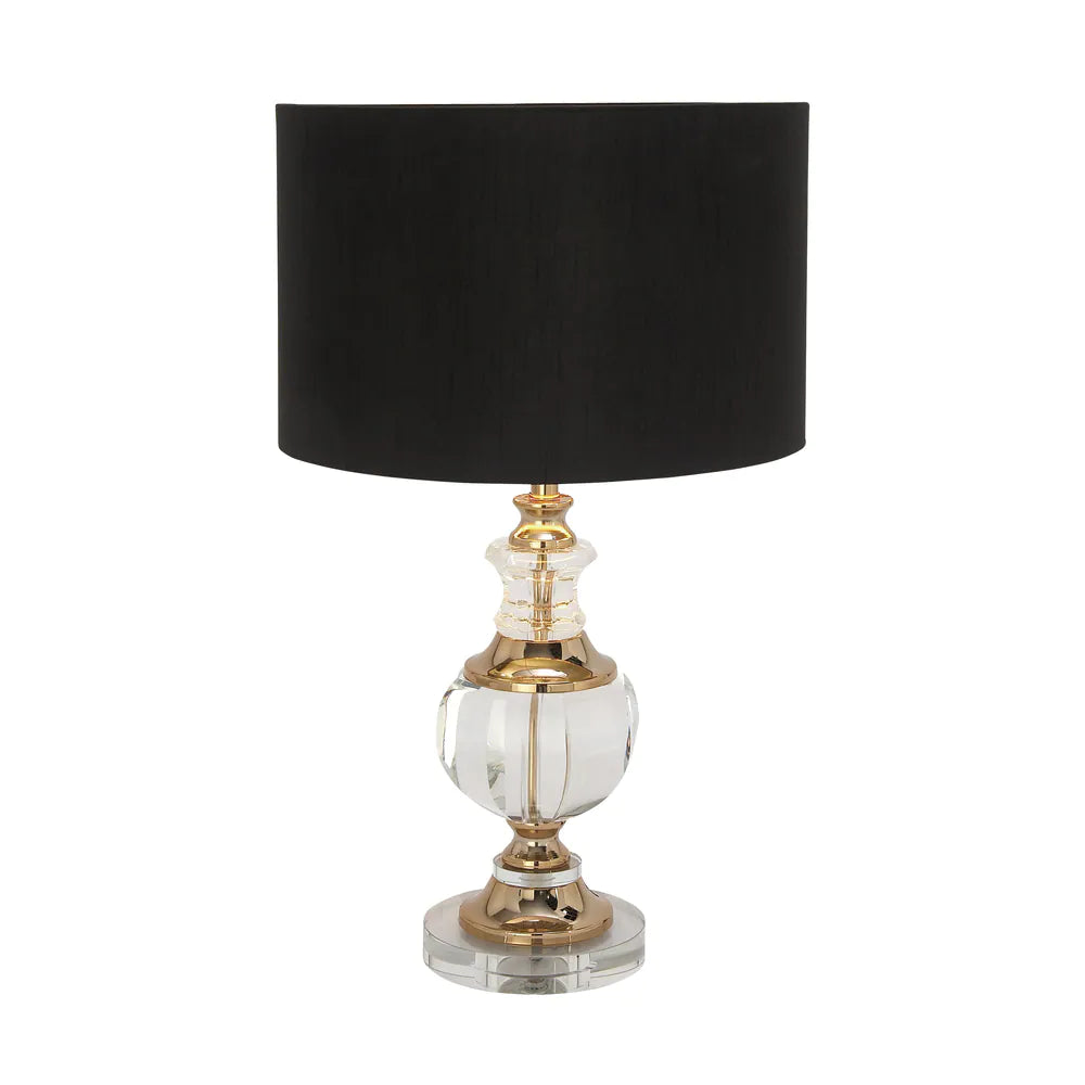 Decorator's Collection Crystal Gold Round Table Lamp