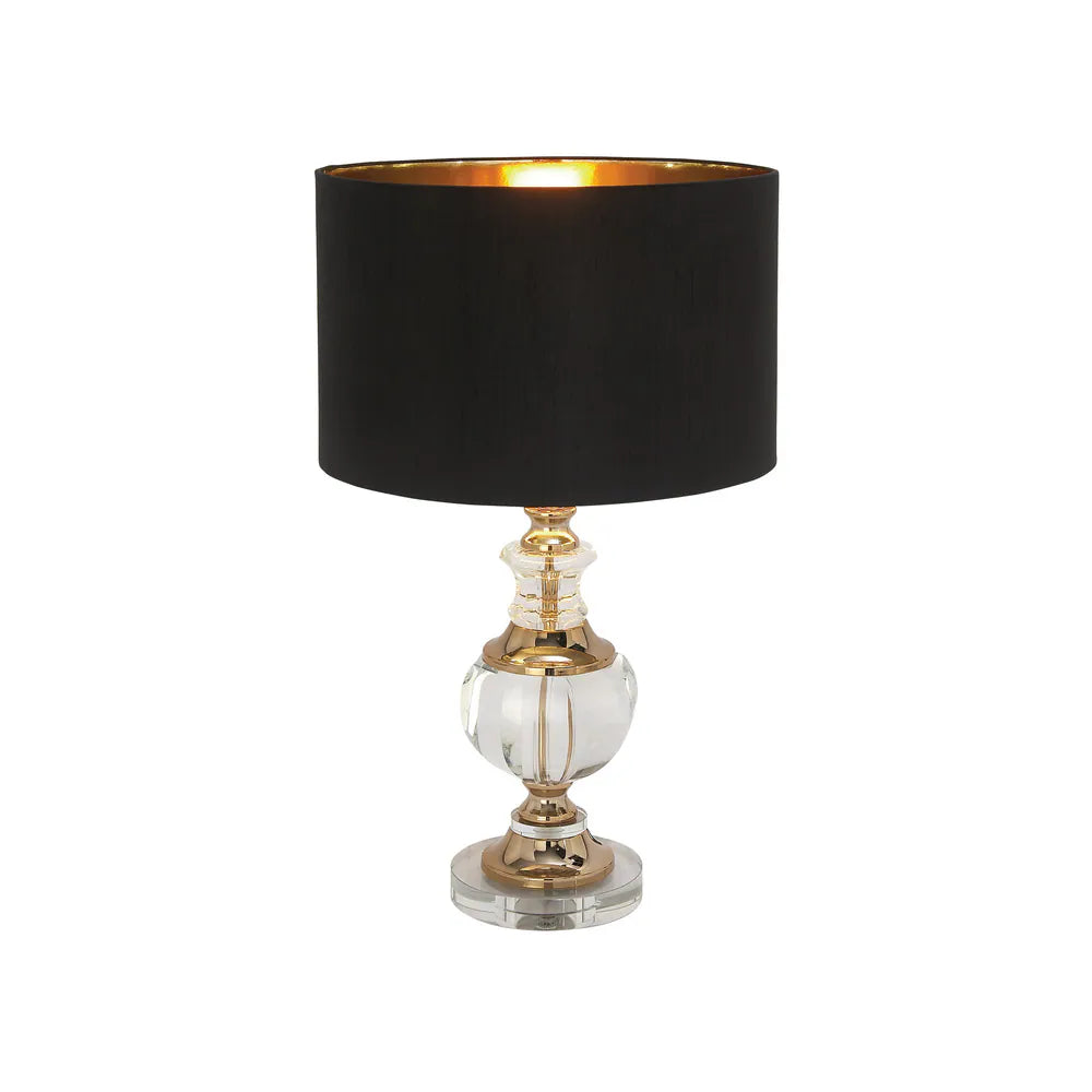 Decorator's Collection Crystal Gold Round Table Lamp