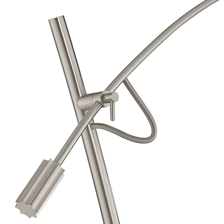 Possini Euro Raymond Brushed Nickel Boom Arc Floor Lamp
