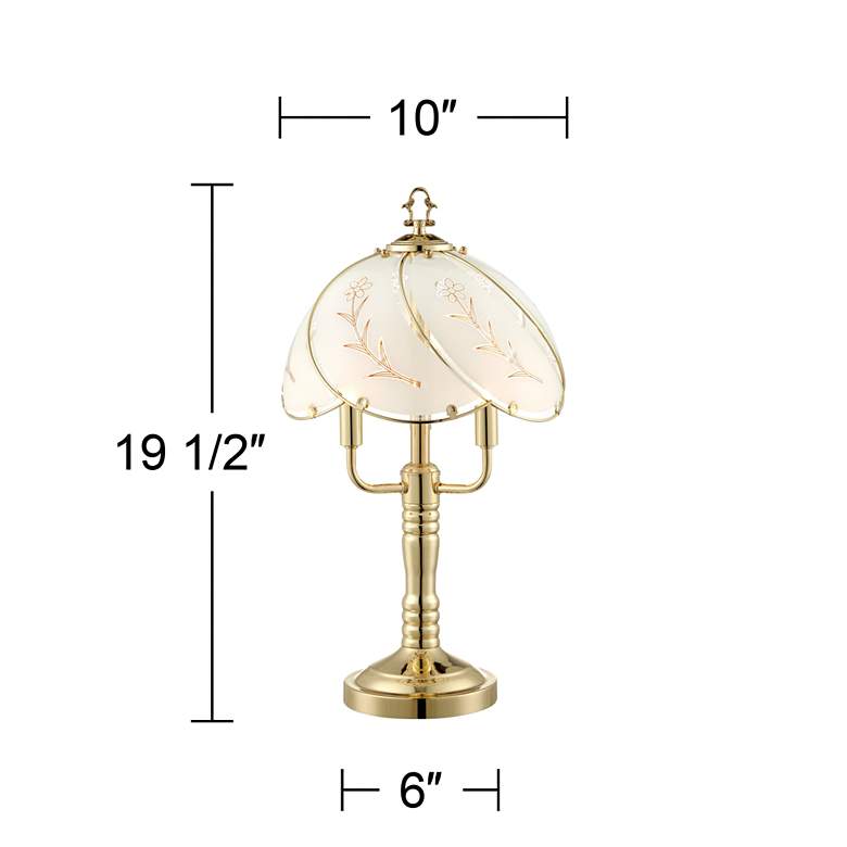 Flower Petal High 3-Light Touch On-Off Table Lamp