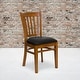 Cherry Hardwood Slat Back Restaurant Chair - 17.5"W x 20.75"D x 34.5"H