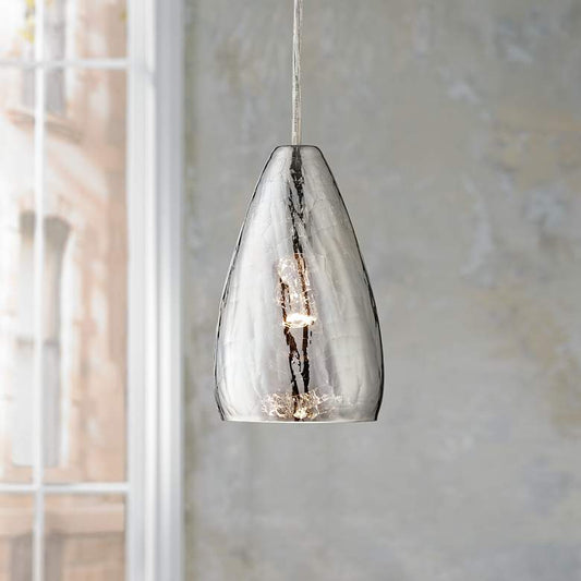 Possini Euro 5" Wide Crackle Glass Mini Pendant