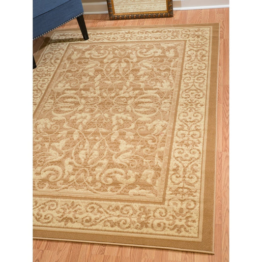 Domani Globe Distressed Landscape Soft Area Rug