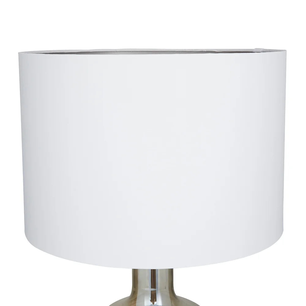 White Polyester Traditional Table Lamp - 17 x 17 x 27