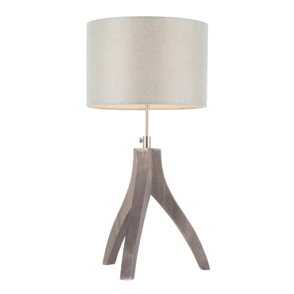 The Gray Barn Brevet Contemporary Tripod Table Lamp with Linen Shade