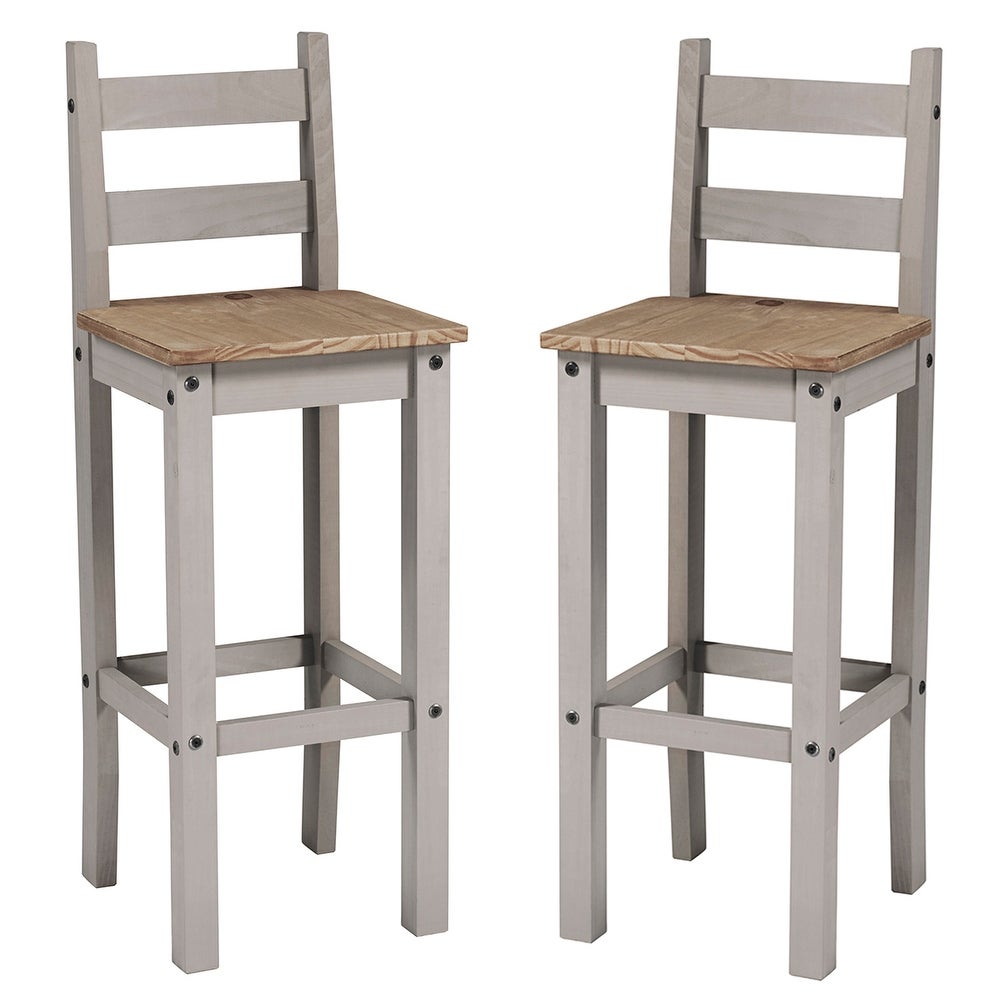 Wood Bar Height Dining Chair (Set of 2) Corona Collection | Furniture Dash