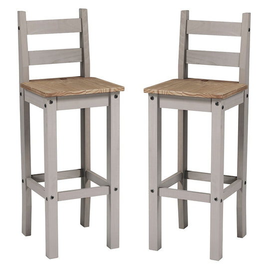 Wood Bar Height Dining Chair (Set of 2) Corona Collection | Furniture Dash