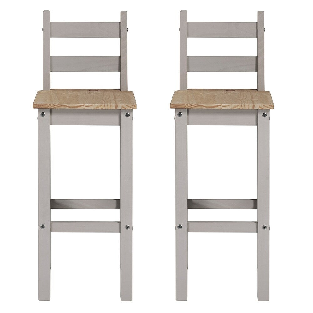 Wood Bar Height Dining Chair (Set of 2) Corona Collection | Furniture Dash