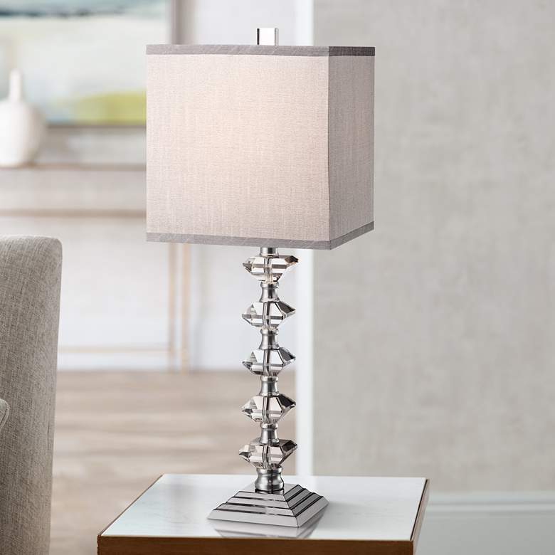 Deco Collection Colonnade Crystal Table Lamp