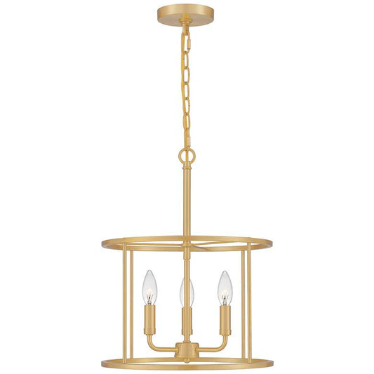 Abner 3-Light Aged Brass Pendant