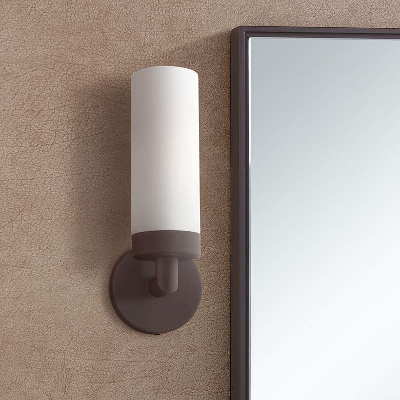 Aero 11 3/4" High Antique White Glass Wall Sconce