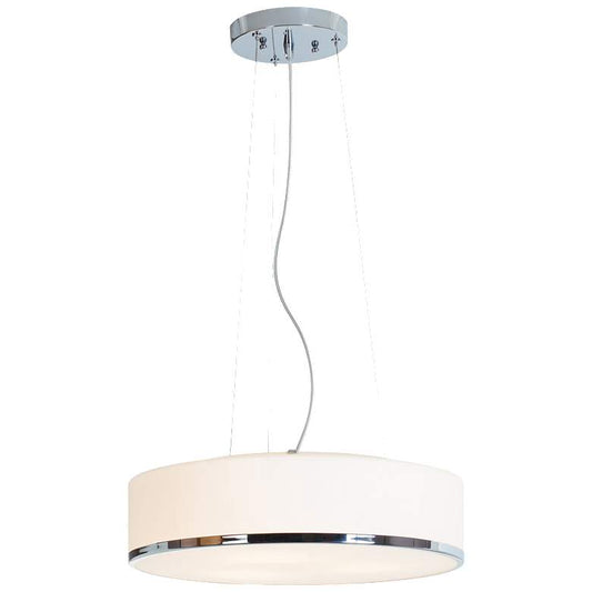 Aero - E26 LED Pendant - Chrome Finish - Opal Glass Shade