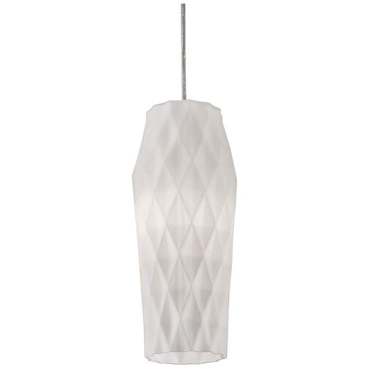 AFX Candice 5" Wide White Pendant Light with Opal White Glass