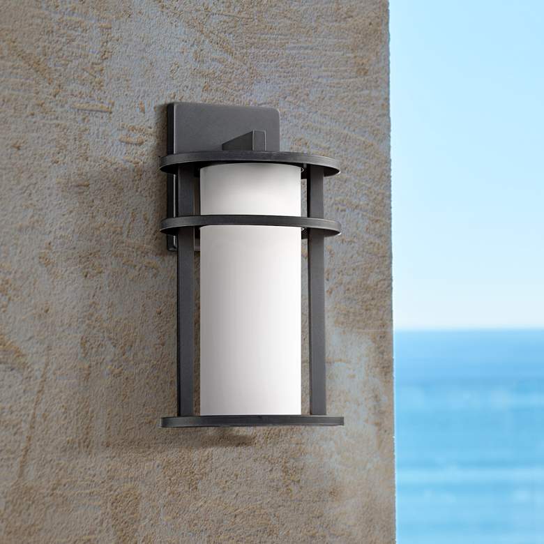 Aline 13" High Black LED Outdoor Wall Light