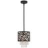 Allendale 8" Wide Polished Nickel and Crystal Mini Pendant