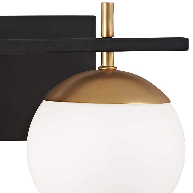 Alluria 8 1/2" High Black and Gold 2-Light Wall Sconce
