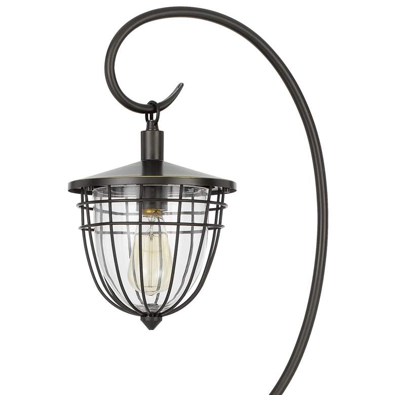 Alma Dark Bronze Down Bridge Style Lantern Floor Lamp