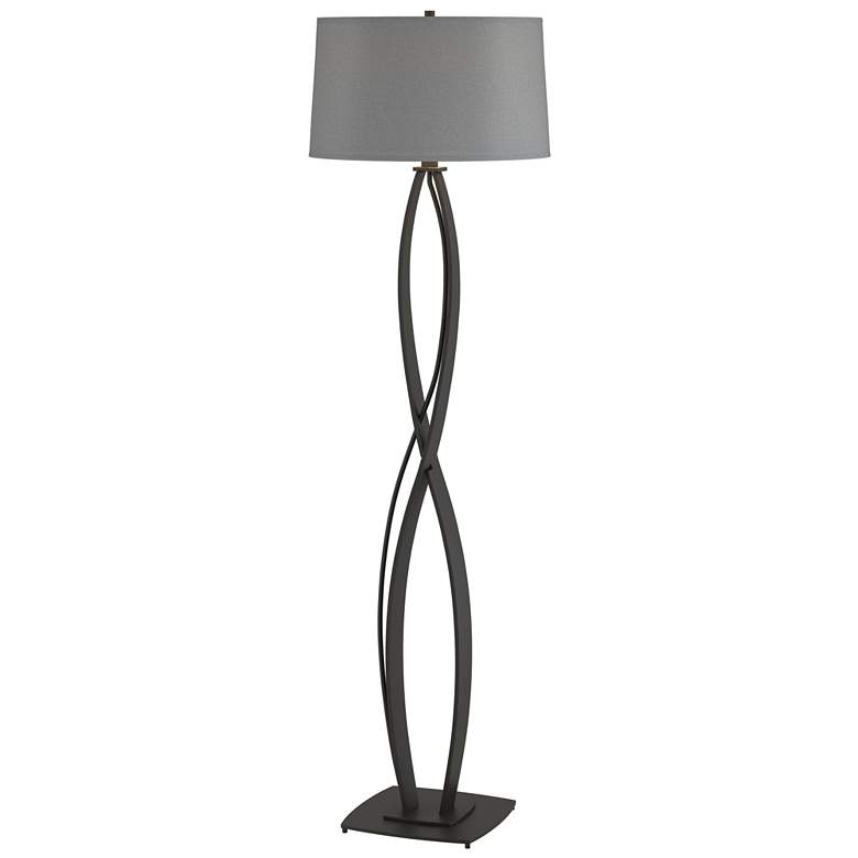 Almost Infinity Floor Lamp - Black Finish - Medium Grey Shade