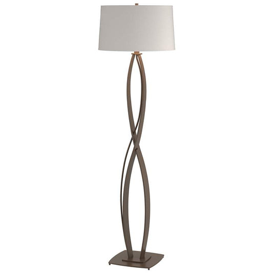 Almost Infinity Floor Lamp - Bronze Finish - Flax Shade