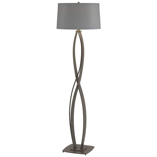 Almost Infinity Floor Lamp - Dark Smoke Finish - Medium Grey Shade