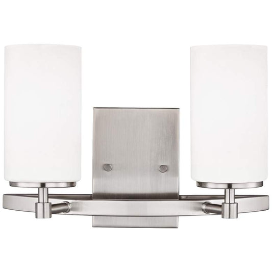 Alturas 9" High Brushed Nickel 2-Light Wall Sconce
