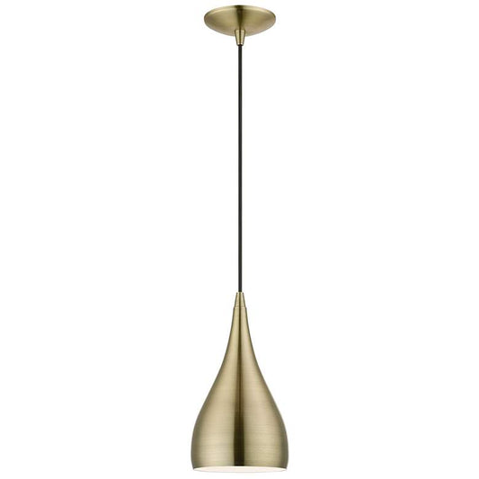 Amador 1 Light Antique Brass Pendant