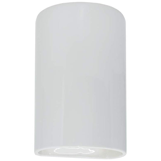 Ambiance Small Cylinder - Open Wall Sconce - Gloss White - Incandescent