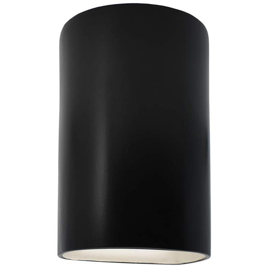 Ambiance Small Cylinder - Open Wall Sconce - Matte Black - Incandescent