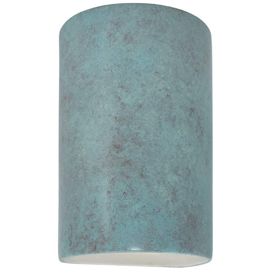 Ambiance Small Cylinder - Open Wall Sconce - Verde Patina - Incandescent