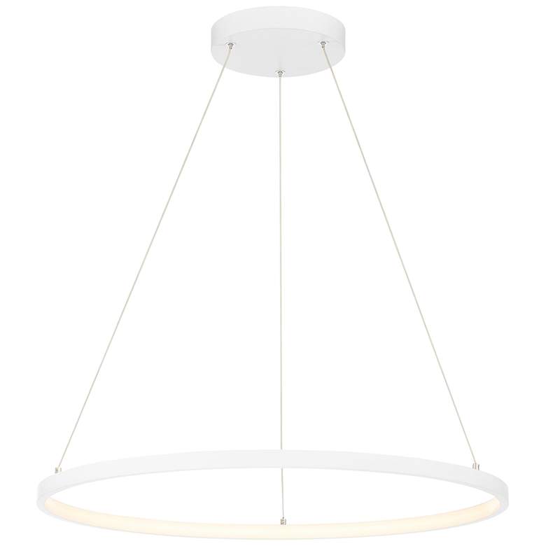 Anello Dual Voltage 23.5" LED Pendant - Matte White