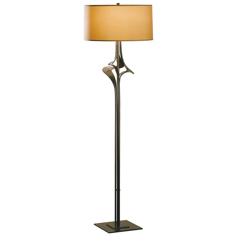 Antasia Floor Lamp - Bronze Finish - Doeskin Suede Shade