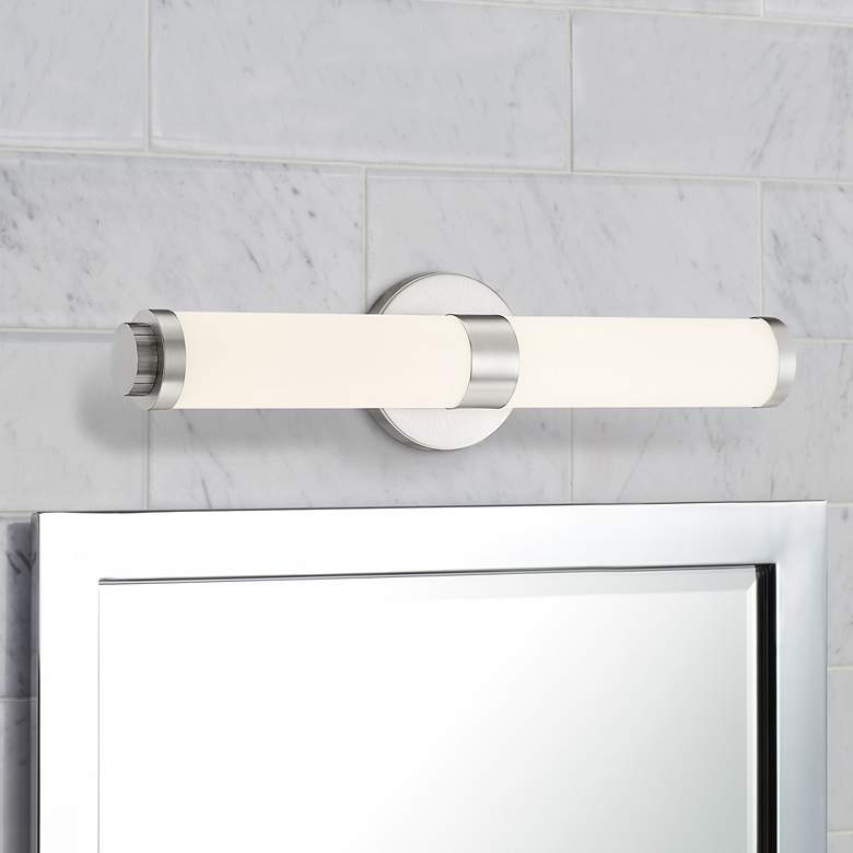 Aqua 19 1/4" Wide Metal Bar LED Bath Light