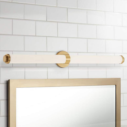 Aqua 37 1/4" Wide Metal Bar LED Bath Light