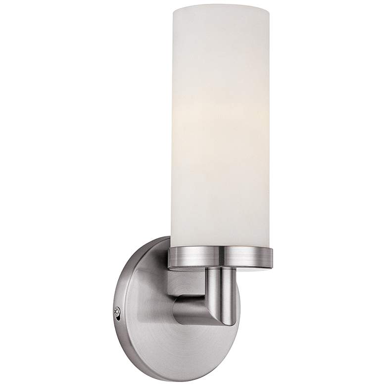 Aqueous 12" High Brushed Steel Wall Sconce